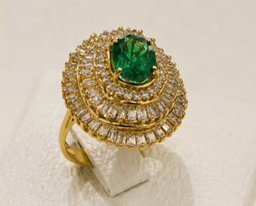 Evergreen ring — angled