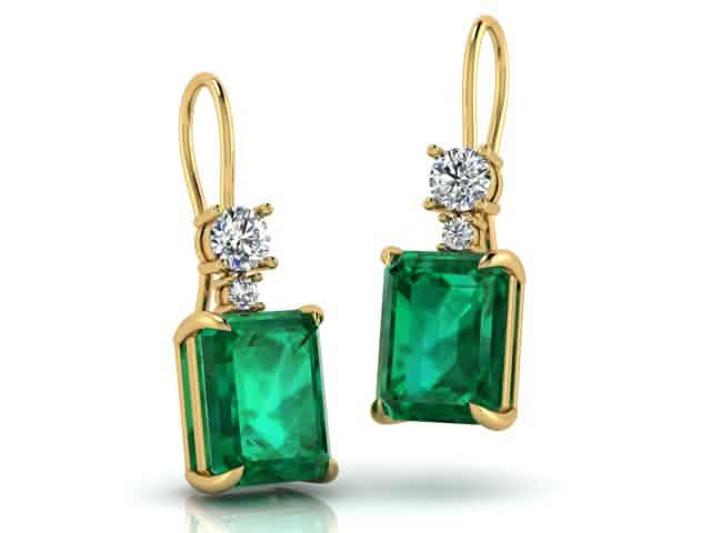 Crown Jewel Earrings pair