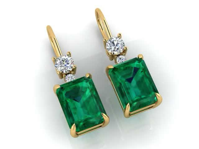 Crown Jewel Earrings close up