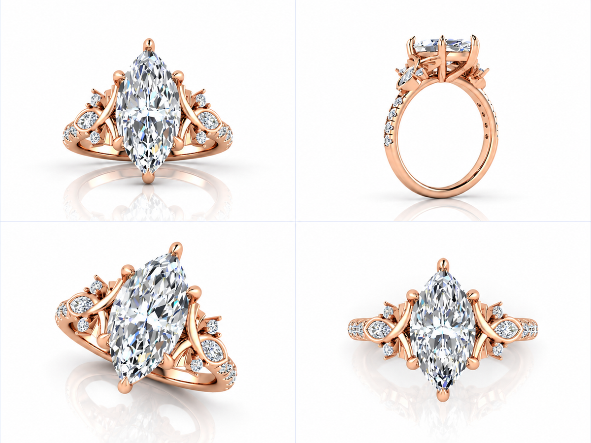 Élan ring rose gold views