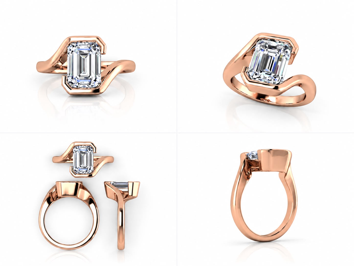 Solenne ring rose gold views