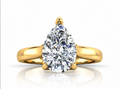Solévia pear diamond solitaire ring front view
