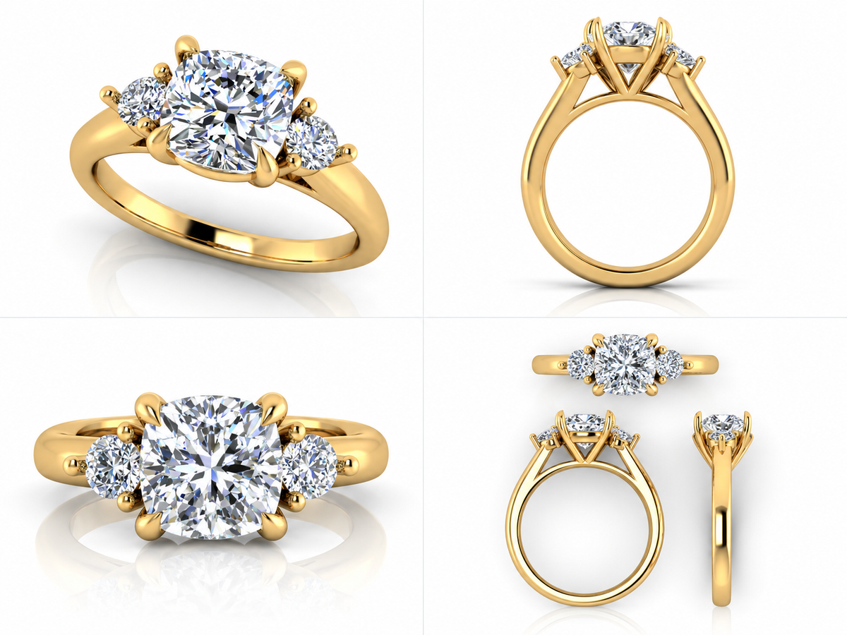 Veloréa ring yellow gold views