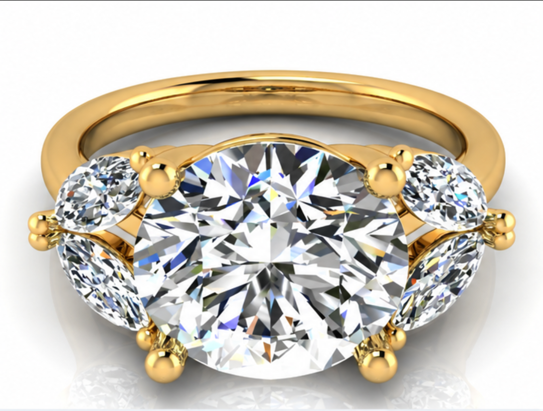 Serevine ring in yellow gold