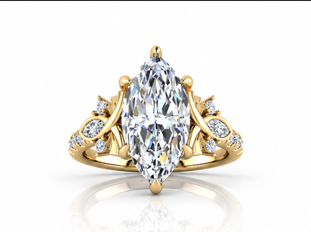 Élan ring in yellow gold