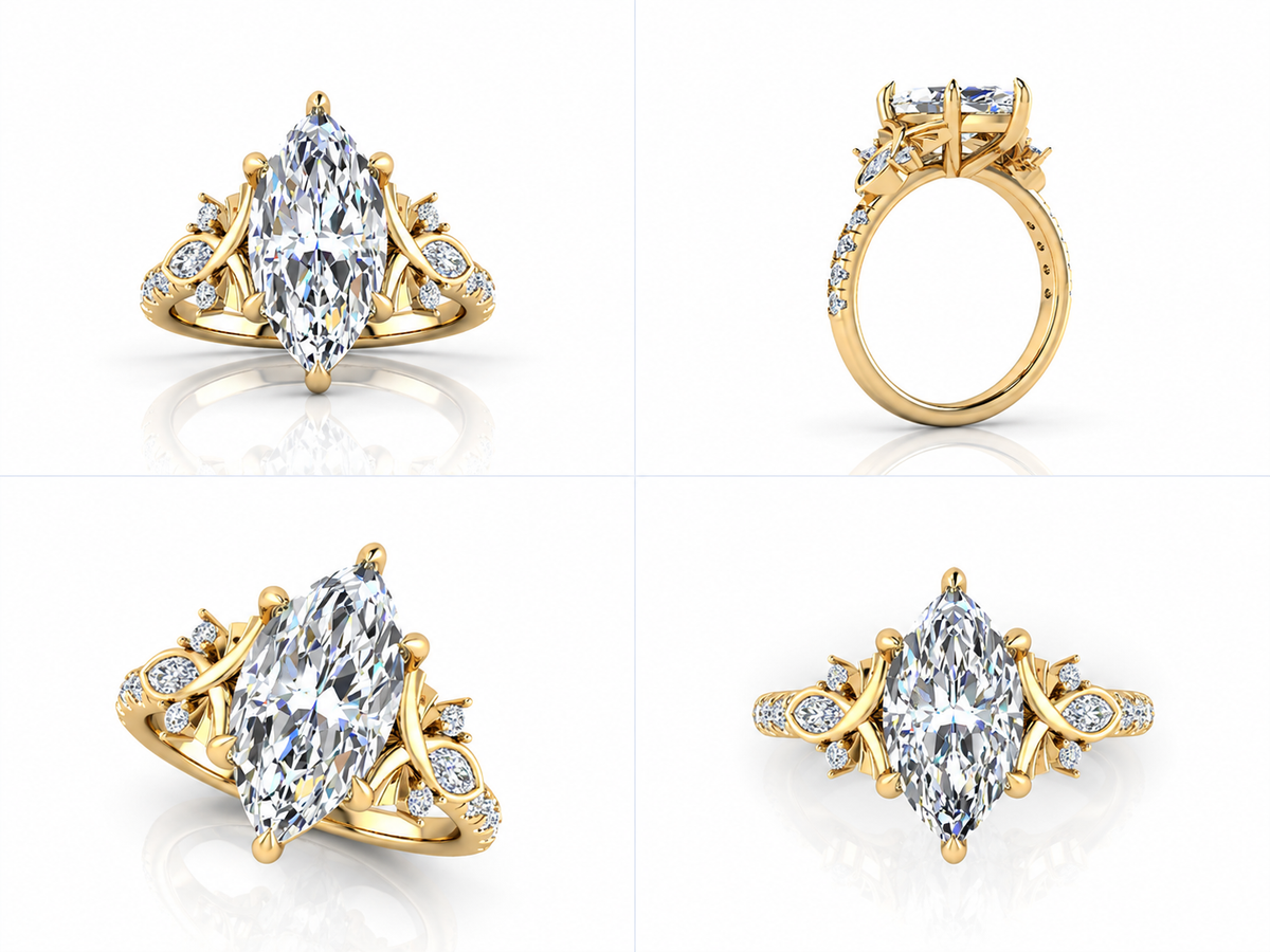 Élan ring yellow gold views