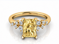 Elysanthe yellow gemstone ring in yellow gold, front view