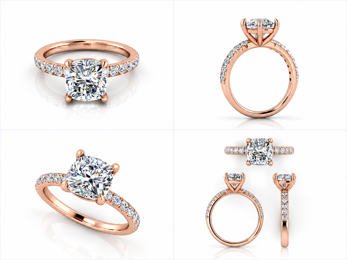 Valenne ring details in rose gold