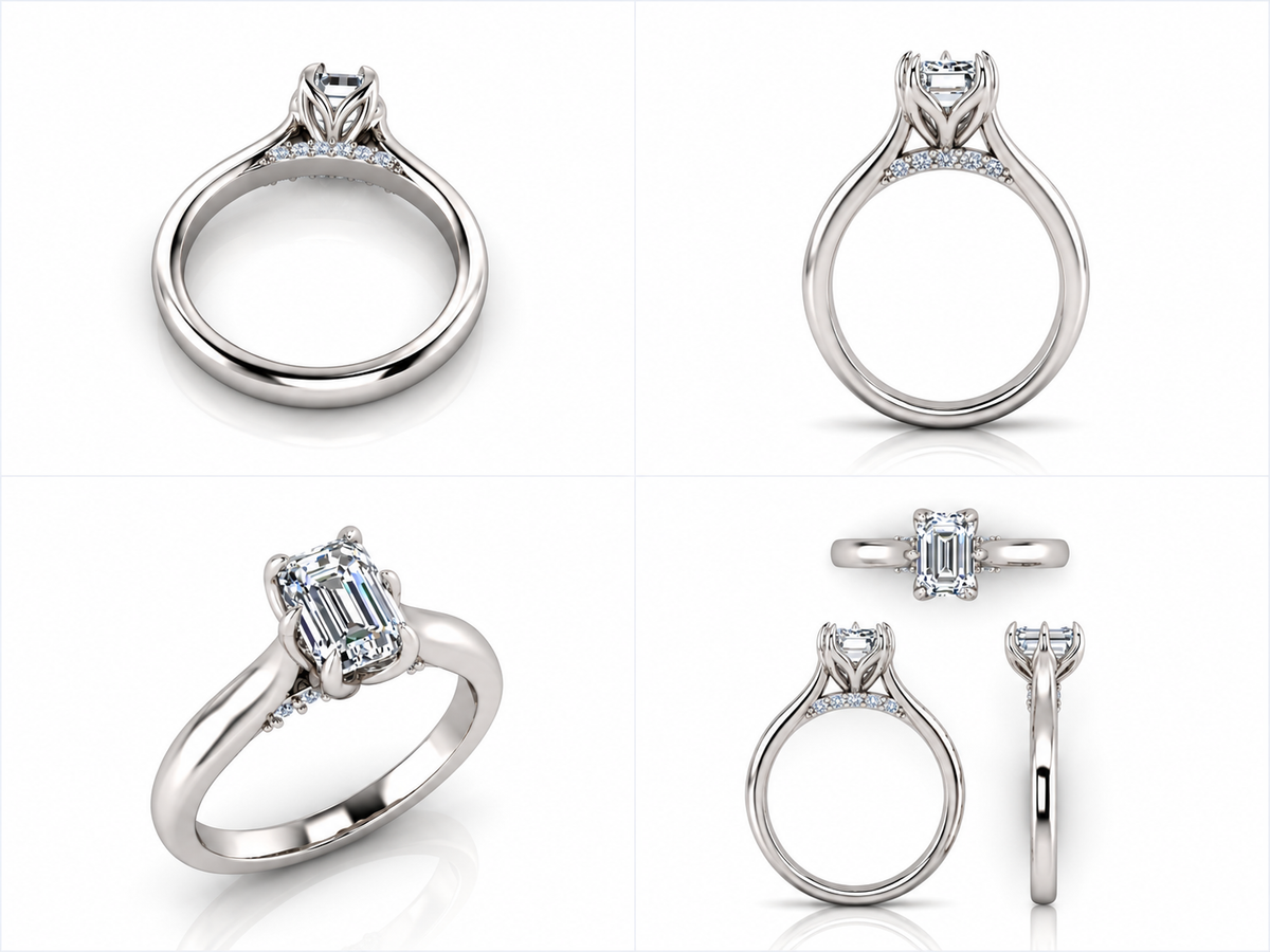 Arquelle in white gold, multiple views