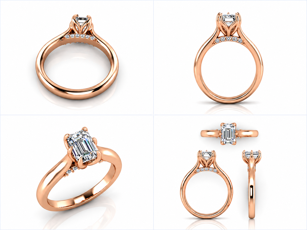 Arquelle in rose gold, multiple views