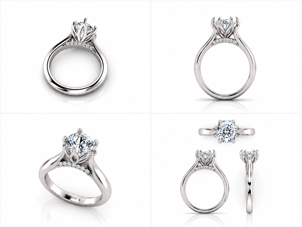Fiora in white gold, multiple views
