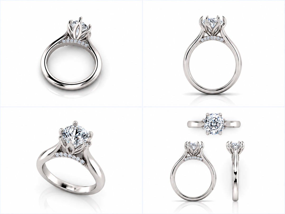 Fiora in white gold, multiple views